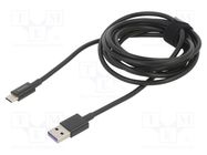 Cable; USB A plug,USB C plug; 2m; black; 66W BASEUS