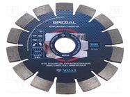 Cutting diamond wheel; Ø: 125mm; Øhole: 22.23mm; Spezial; 12250rpm NOZAR DIAMANTWERKZEUGE