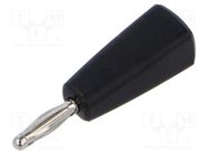 Connector: 2mm banana; plug; 10A; 30VAC; 60VDC; black ELECTRO-PJP