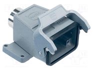 Enclosure: for Han connectors; Han; size 6B; with latch; side HARTING