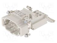 Connector: HDC; contact insert; male; Han ES® AV; PIN: 6; 6+PE; left HARTING