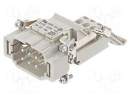 Connector: HDC; contact insert; male; Han E® AV; PIN: 6; 6+PE; right HARTING