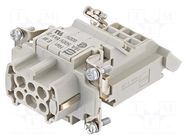 Connector: HDC; contact insert; female; Han E® AV; PIN: 6; 6+PE HARTING