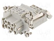 Connector: HDC; contact insert; female; Han ES® AV; PIN: 6; 6+PE HARTING