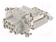 Connector: HDC; contact insert; female; Han E® AV; PIN: 6; 6+PE HARTING