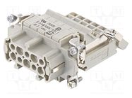 Connector: HDC; contact insert; female; Han E® AV; PIN: 10; 10+PE HARTING