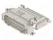 Connector: HDC; contact insert; male; Han E® AV; PIN: 16; 16+PE HARTING