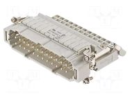 Connector: HDC; contact insert; male; Han E® AV; PIN: 24; 24+PE HARTING