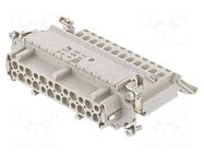 Connector: HDC; contact insert; female; Han ES® AV; PIN: 24; 24+PE HARTING