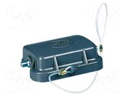 Enclosure for connectors: HDC; size 6B; Han® M; IP65; for latch HARTING