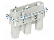 Connector: HDC; contact insert; male; 200A; 2kV; PIN: 3; size 24B HARTING