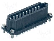 Connector: HDC; Staf®; PIN: 20; soldering; female; contact insert HARTING