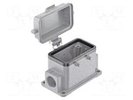 Enclosure for connectors: HDC; IP65; Han® B; size 10B; 57x27mm HARTING