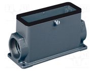 Enclosure: for HDC connectors; Han® M; size 24B; zinc alloy; IP65 HARTING