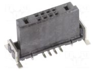 Connector: PCB to PCB; socket; female; PIN: 10(2+8); straight; SMT HARTING