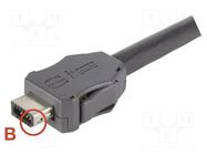 Connector: ix Industrial; plug; ix Industrial®; female; PIN: 10; B 