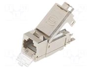 PIN: 8; preLink RJ45 Keystone module empty; plug; straight; 8p8c HARTING