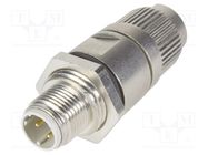 Circular connector PFT M12 IDC shielded D-cod. 4pol. male HARTING