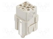 Connector: HDC; contact insert; female; Han Q; PIN: 6; 5+PE; size 3A HARTING