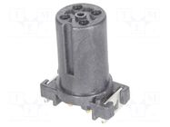 M12-PCB-SMT-2PC-4P-ACOD-F-STR; PIN: 4; female; straight; socket HARTING