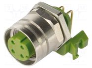 M12-PCB-THT-2PC-4P-DCOD-F-ANG; PIN: 4; angled; socket HARTING