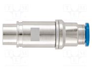 Contact; female; Han-Modular®; pipe OD Ø8mm; brass; max.10bar HARTING