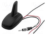 Antenna; SHARK; AM,FM,GPS; DIN,cables; 12VDC; RG174 4CARMEDIA