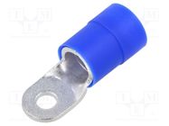 Tip: ring; M10; Ø: 11mm; 120mm2; crimped; for cable; insulated; blue ERKO