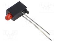 LED; in housing; 3mm; No.of diodes: 1; red; 20mA; Lens: diffused; 40° BIVAR