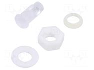 Fiber for LED; Ø5mm; L: 8mm; round; Front: convex; IP67 BIVAR