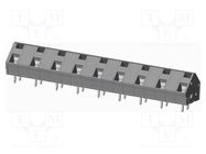 PCB terminal block; angled 45°; 10.16mm; ways: 9; on PCBs; tinned AMPHENOL ANYTEK