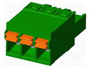 Connector: pluggable terminal block; plug; female; 12A; 300V; 1x3 AMPHENOL ANYTEK