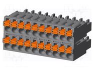 Pluggable terminal block; straight; plug; female; for cable; 2x10 AMPHENOL ANYTEK