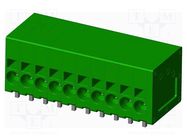 PCB terminal block; on PCBs; THT,spring clamp; terminal; tinned AMPHENOL ANYTEK