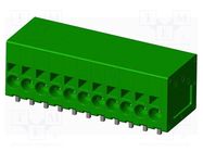 PCB terminal block; on PCBs; THT,spring clamp; terminal; tinned AMPHENOL ANYTEK