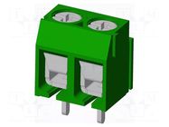 Connector: PCB terminal block; terminal; T3; 8A; PIN: 2; angled AMPHENOL ANYTEK