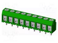 Connector: PCB terminal block; terminal; T3; 8A; PIN: 9; angled AMPHENOL ANYTEK