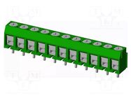 Connector: PCB terminal block; terminal; T3; 8A; PIN: 11; angled AMPHENOL ANYTEK