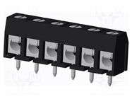 Connector: PCB terminal block; terminal; TC; PIN: 6; on PCBs; 1x6 AMPHENOL ANYTEK