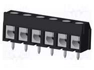 Connector: PCB terminal block; terminal; TC; PIN: 6; on PCBs; 1x6 AMPHENOL ANYTEK