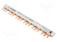 Busbar; 16mm2; Poles: 2; Urated: 400V; fork; Pitch: 18mm; L: 210mm; PVC PAWBOL