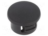 Stopper; polyamide; Wall thick: 1.6mm; Øhole: 7.8mm; H: 6mm; black ESSENTRA