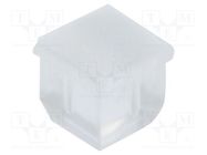 Fiber for LED; square; 3.3x3.3mm; Front: convex; straight BIVAR