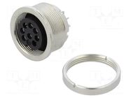 Connector: M16; socket; female; PIN: 8; 5A; 60V; soldering; IP67 BINDER