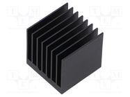 Heatsink: extruded; grilled; BGA; black; L: 25mm; W: 25mm; H: 24.5mm 