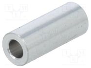 Spacer sleeve; 15mm; cylindrical; aluminium; Out.diam: 6mm 