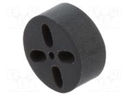 Spacer sleeve; LED; Øout: 6.5mm; ØLED: 5mm; black; UL94V-0; Mat: PVC BIVAR