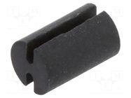 Spacer sleeve; LED; Øout: 3.7mm; ØLED: 3mm; L: 6mm; black; UL94V-0 BIVAR