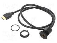 Adapter; for panel mounting,rear side nut; Body: black; 1÷10mm ONPOW