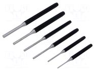 Kit: punches; case; 2mm,3mm,4mm,5mm,6mm,8mm; 6pcs. KING TONY